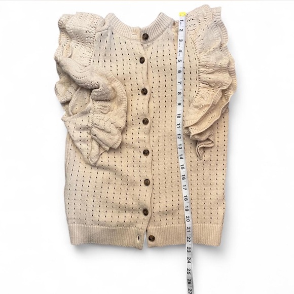 Button Ruffled Knit Sweater - Picture 6 of 6